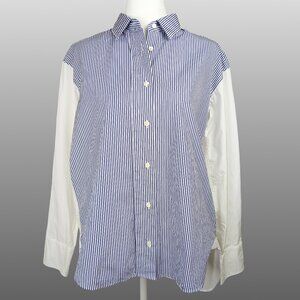UNIQLO +J Colorblock Button-Up Striped Shirt – Size S (Relaxed Fit)